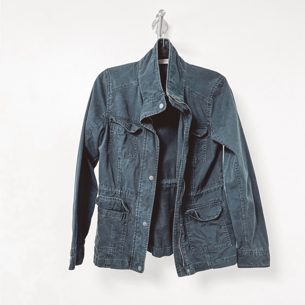 Hollister Fall Casual Chic Versatile Utility Coat Jacket Navy Blue Small